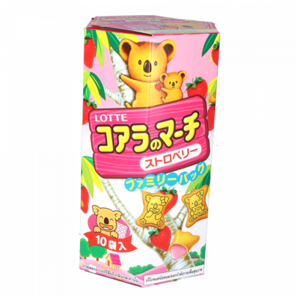 Lotte Koala's March Strawberry Cookies 37g (MHD 27.10.2024)