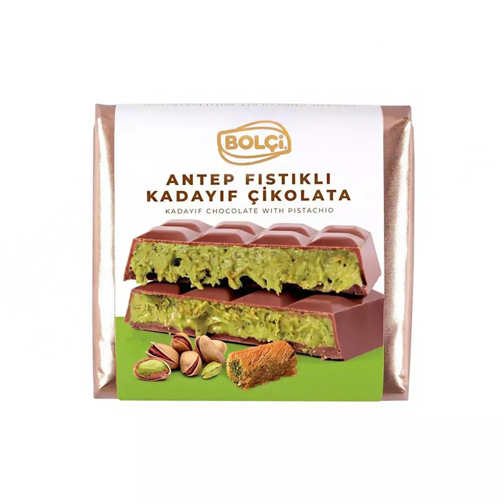 Bolci - Dubai Style Schokolade - Pistazien und Kadayif 100g (Türkei)