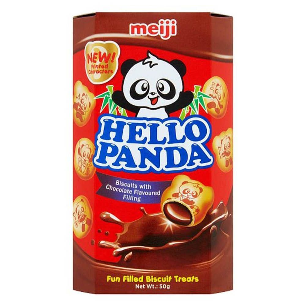 Meiji Hello Panda Biscuits with Chocolate Flavoured Filling 50g