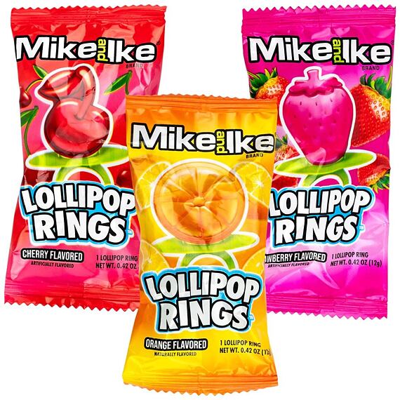 Mike and Ike Lollipop Rings 12g