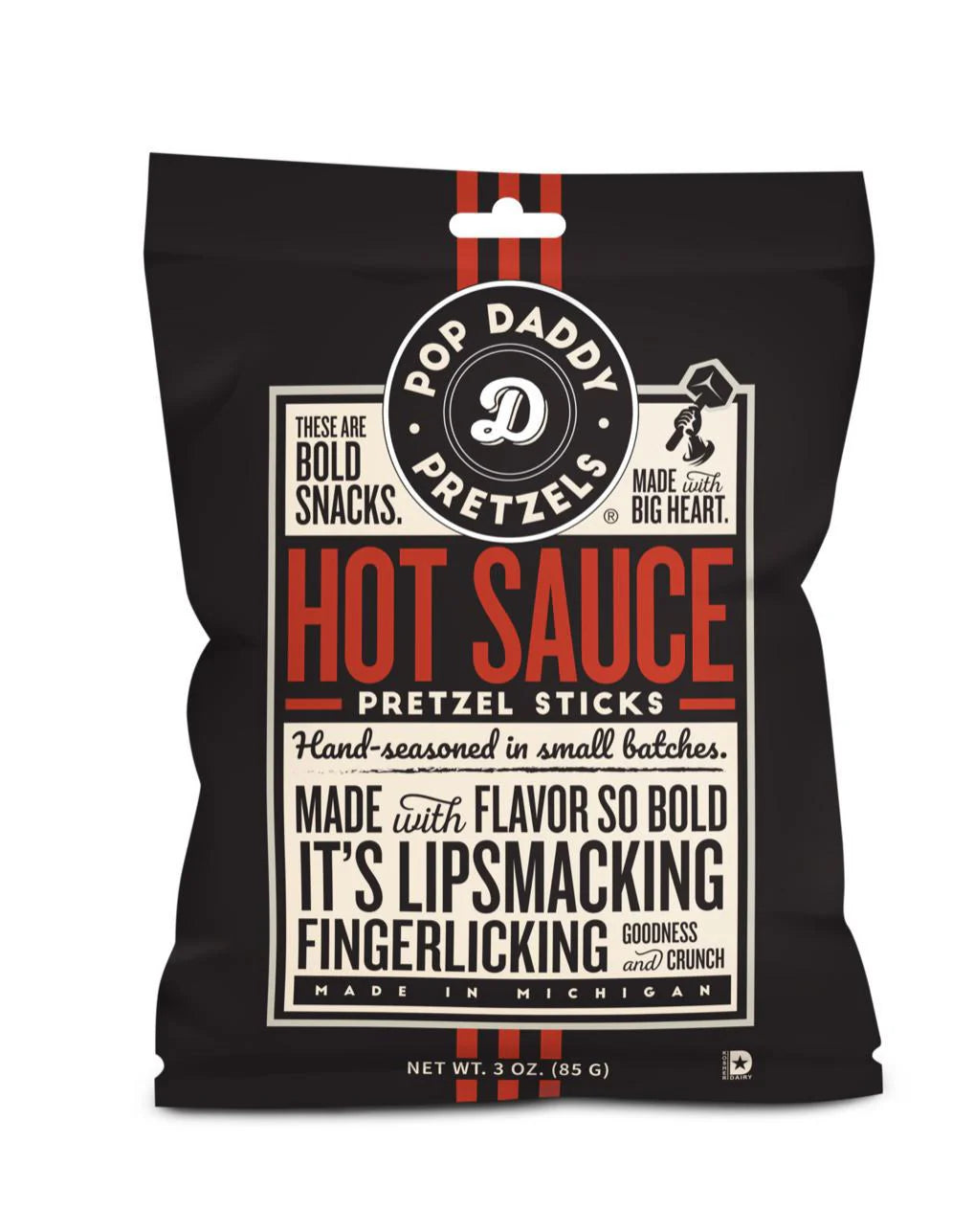 Pop Daddy Pretzels - Hot Sauce Pretzel Sticks 85g