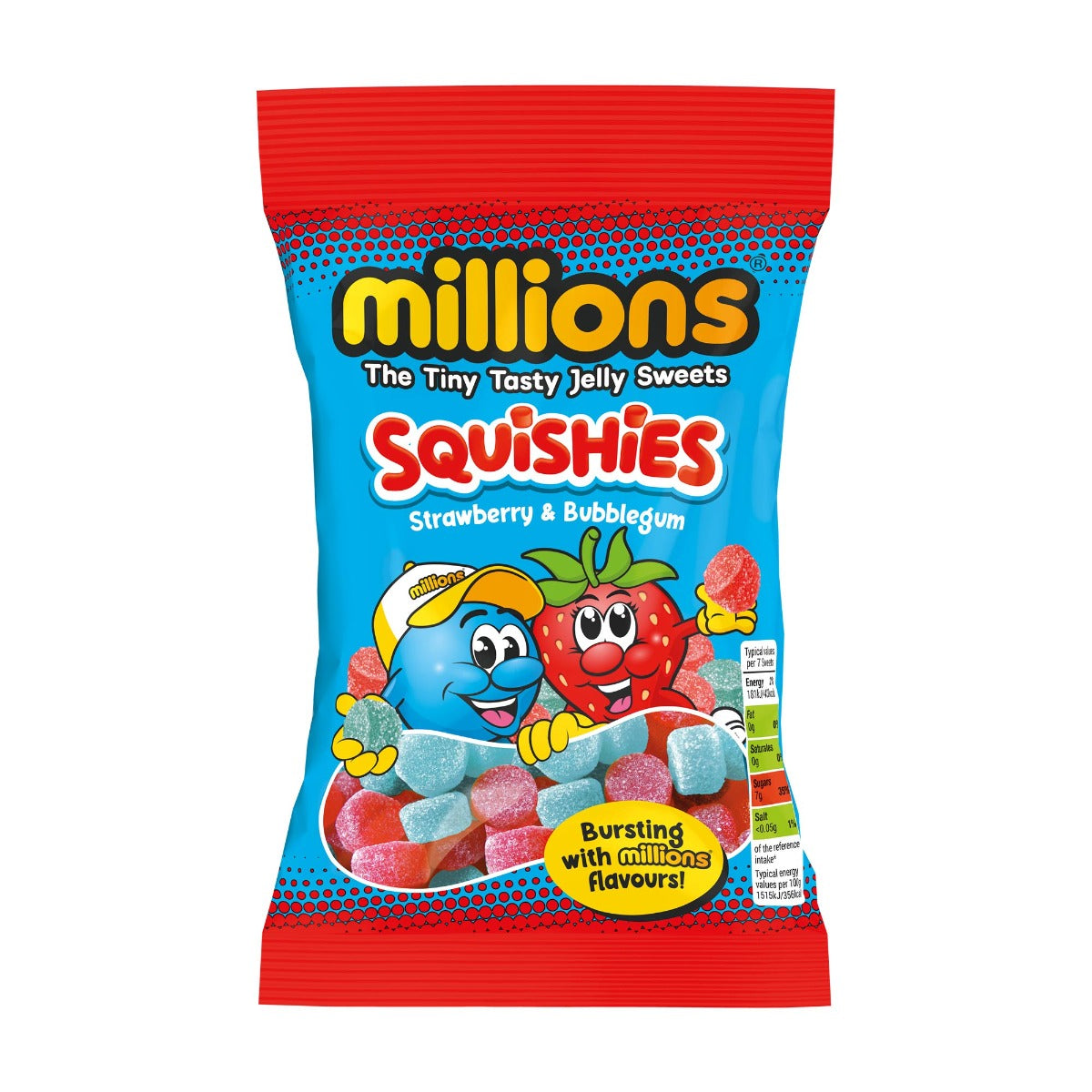 Millions Squichies Strawberry & Bubblegum 130g