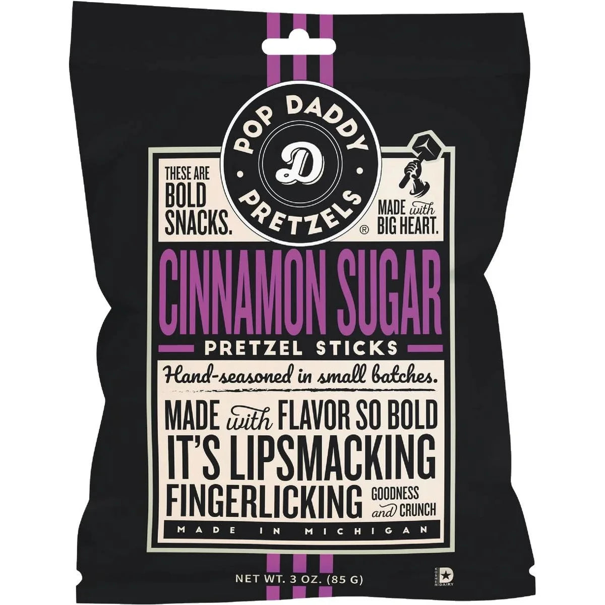 Pop Daddy Pretzels - Cinnamon Sugar Pretzel Sticks 85g