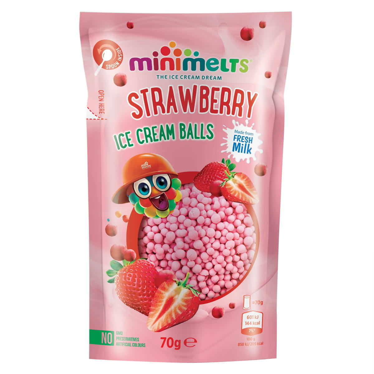 Mini Melts Eis Erdbeere