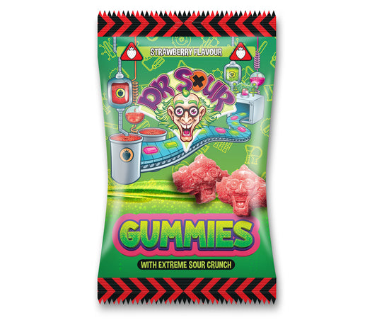 Dr. Sour Gummies With Extreme Sour Crunch Strawberry Flavour 200g
