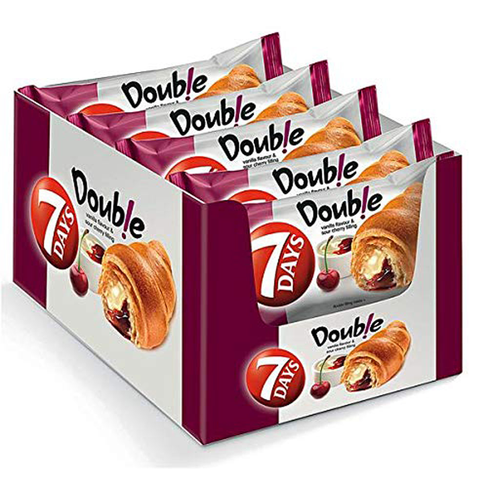 7 Days Double Croissant Vanille & Sauerkirsche 10 x 60g Vorratspack