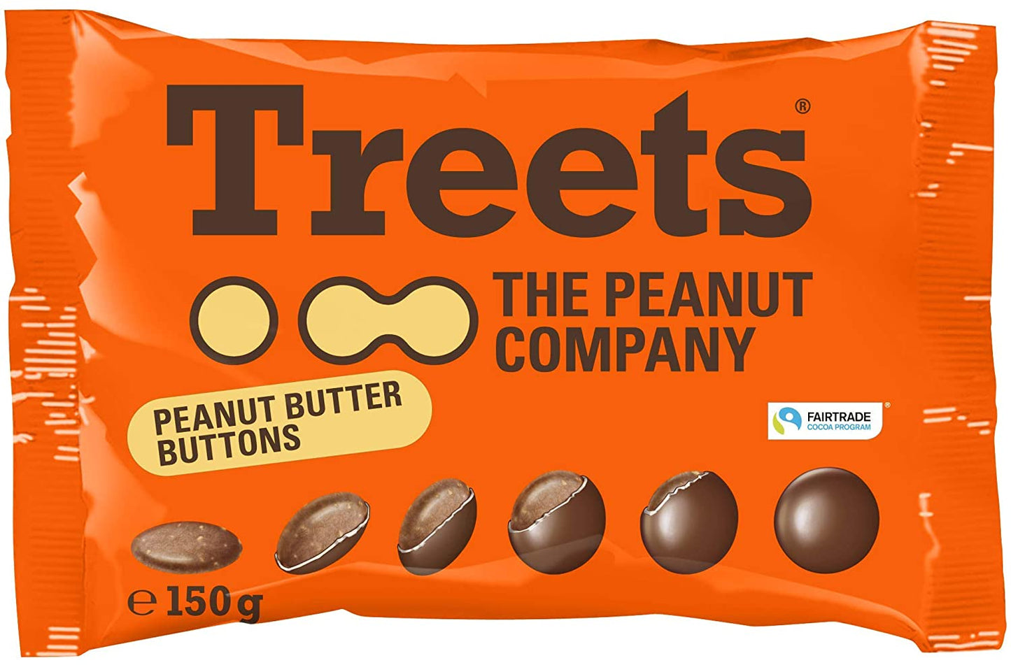Treets Peanut Butter Buttons 150g