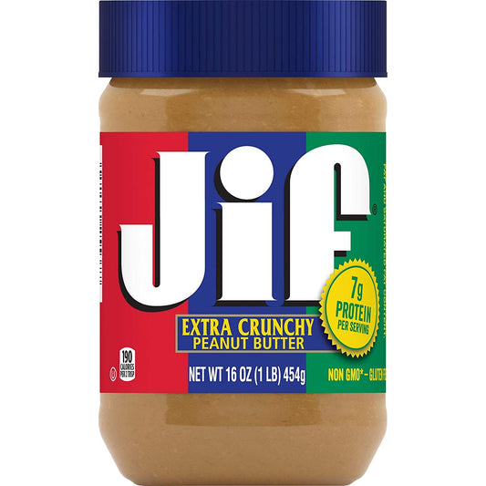 JIF EXTRA Crunchy Peanut Butter 454g (MHD ABGELAUFEN 02.10.2025)