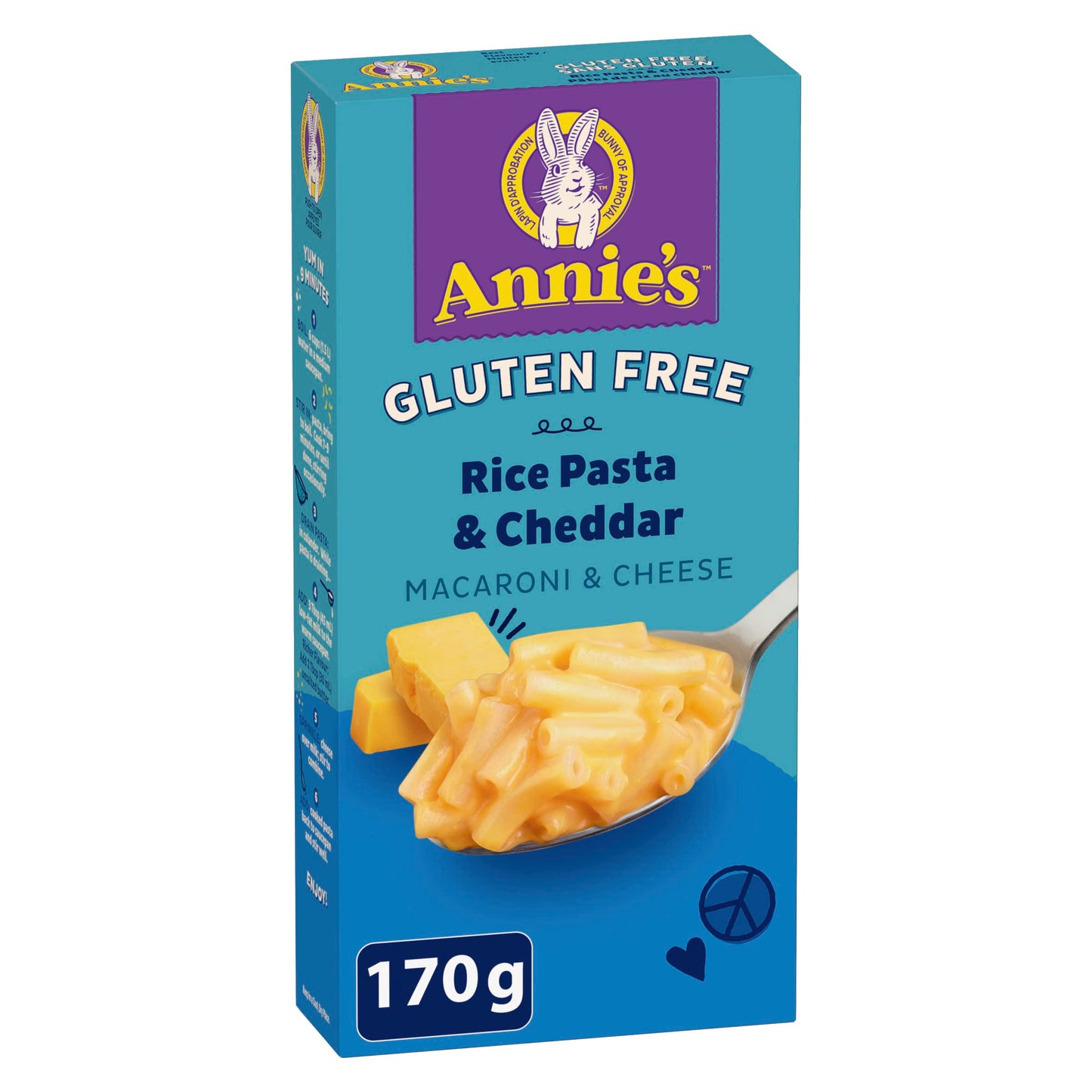 Annie´s Gluten Free Rice Pasta & Cheddar 170g