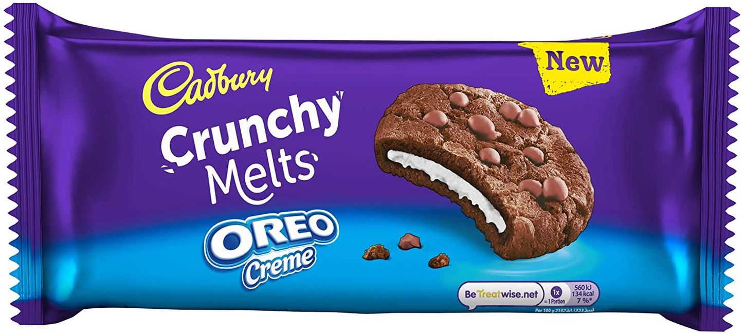 Cadbury Crunchy Melts Oreo Creme Chocolate Cookies 156g