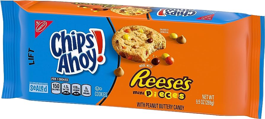 Chips Ahoy! Reese’s mini Pieces candy with Peanut Buttery Candy Cookies 269g