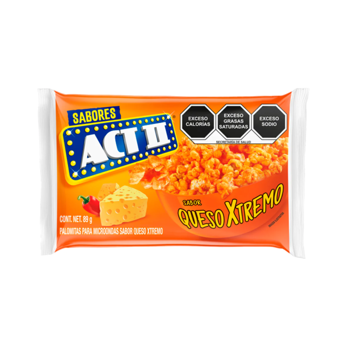 ACT II Sabores Queso Xtremo Popcorn 89g
