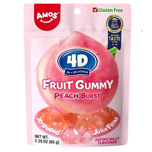 Amos 4D Fruit gummy Peach Burst 65g