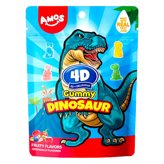 Amos 4D Gummy Dinosaur – Mixed Fruit 65g