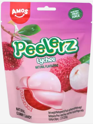 Amos Peelerz Gummy Lychee 65g