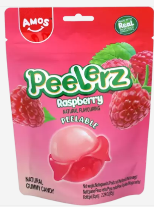 Amos Peelerz Gummy Raspberry 65g