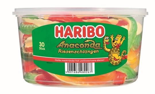 Haribo Anaconda Riesenschlangen 1,2 kg 30 Stück