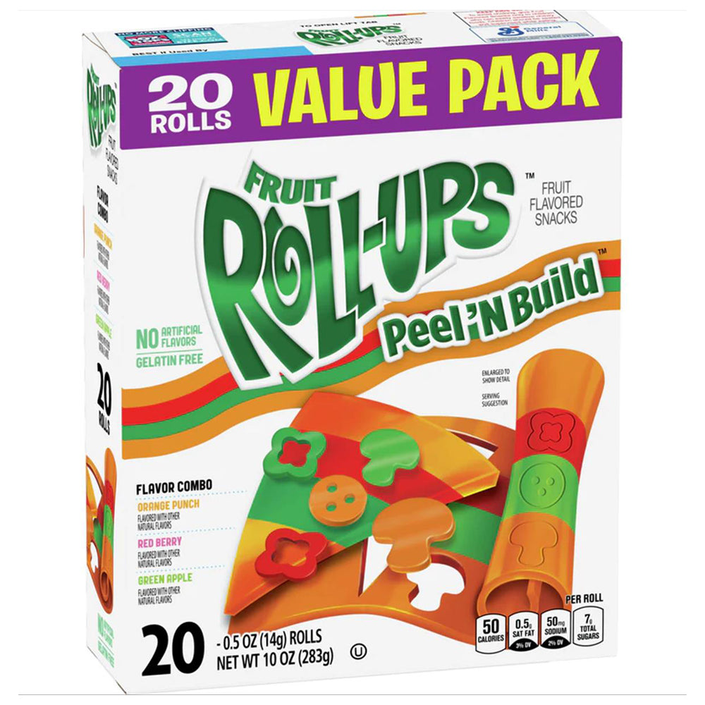 Fruit Roll-Ups Peel'N Build Value Pack 20St. 283g