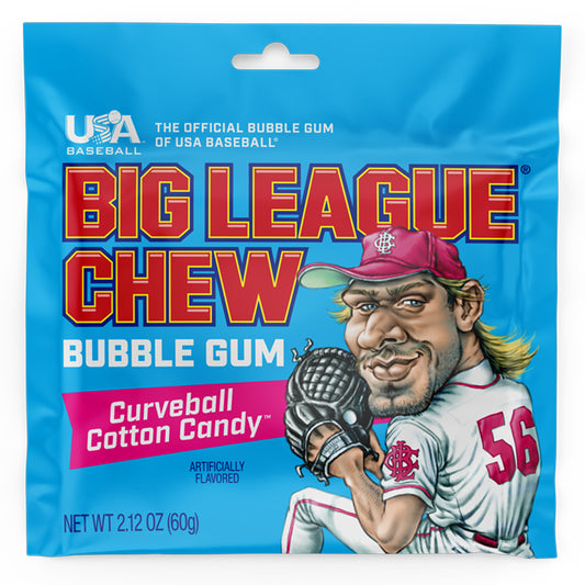 Big League Chew Bubble Gum Curveball Cotton Candy 60g