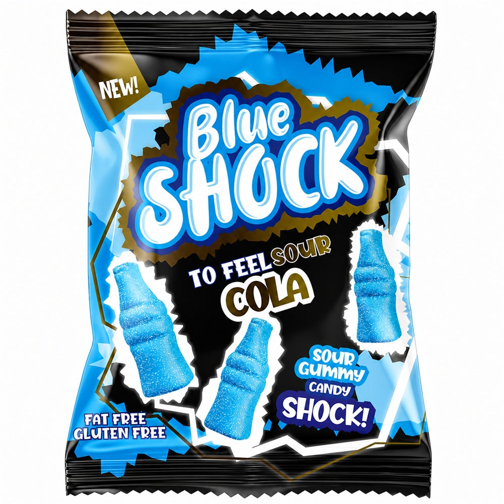 Blue Shock To Feel Sour Cola 80g (Halal)