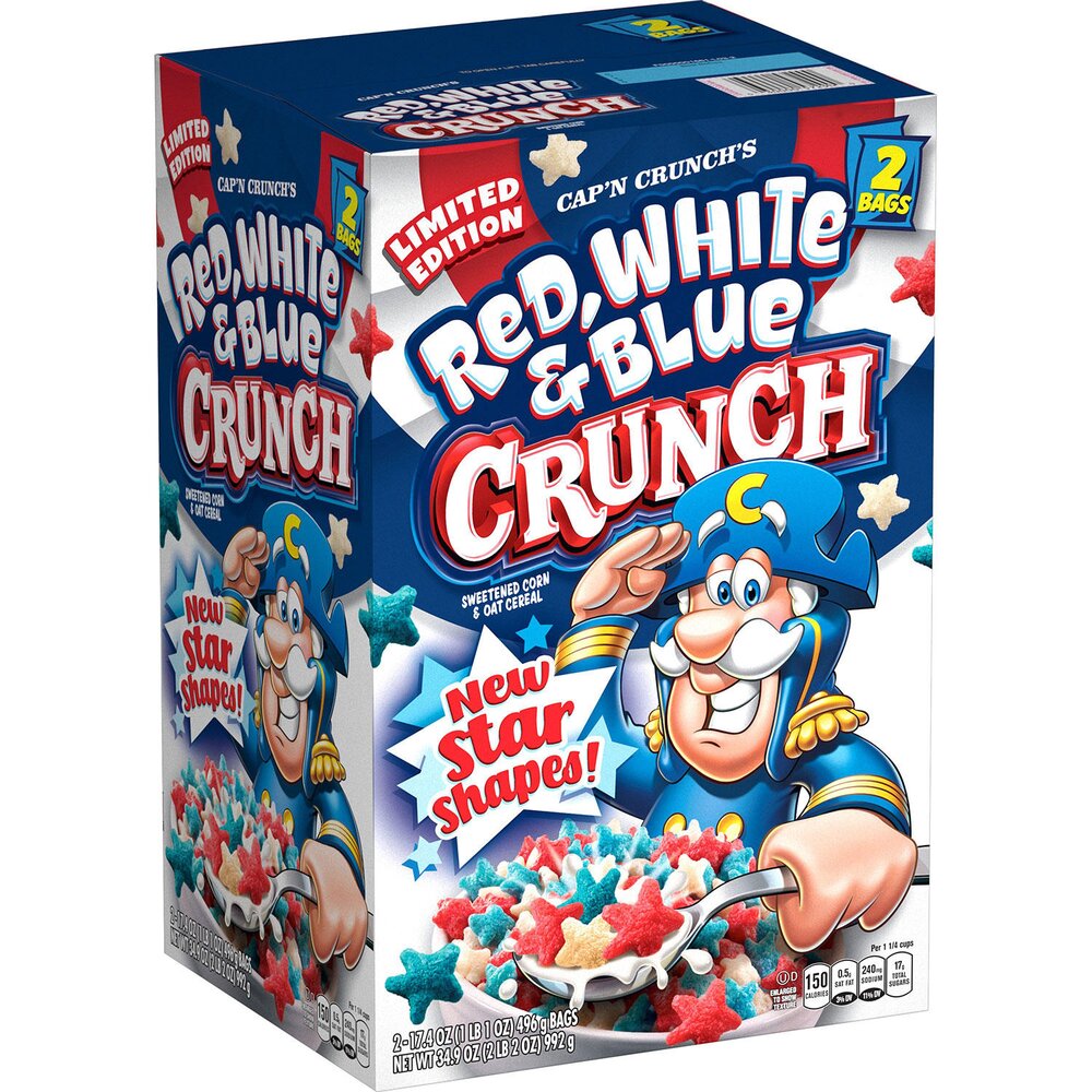 Cap'n Crunch Cerealien Red, White & Blue 992g (MHD 05.12.2022)