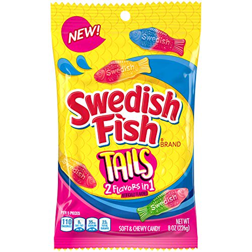 Swedish Fish - Tails 2 Flavors in 1 - 141g