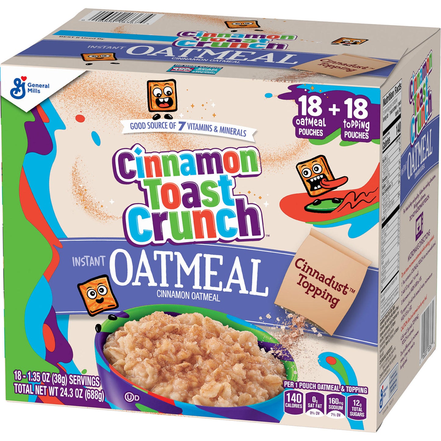 Cinnamon Toast Crunch Instant Oatmeal Cinnamon Oatmeal 688g (MHD 16.09.2022)