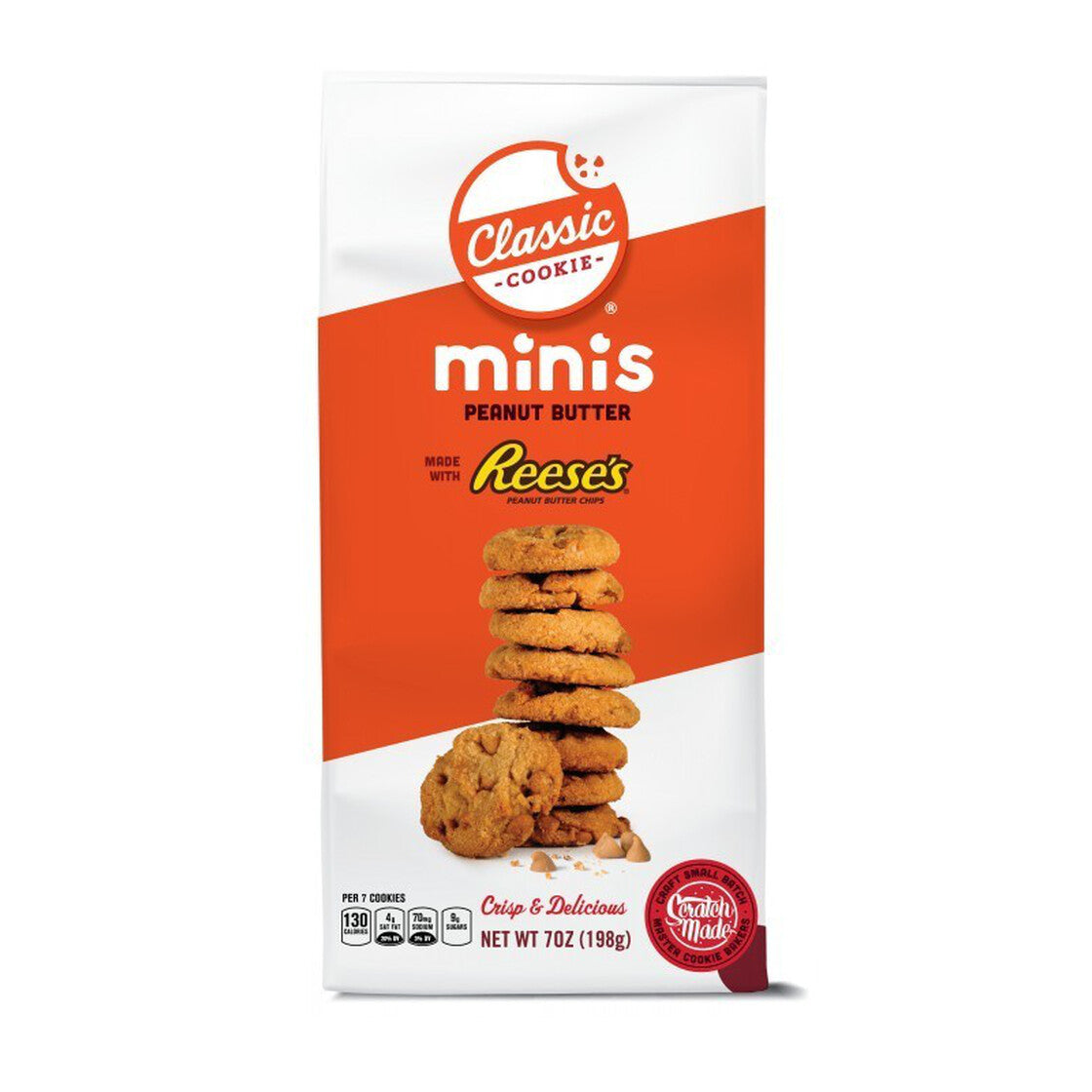 Classic Cookie Peanut Butter with Reese’s Peanut Butter Chips Mini Cookies 198g