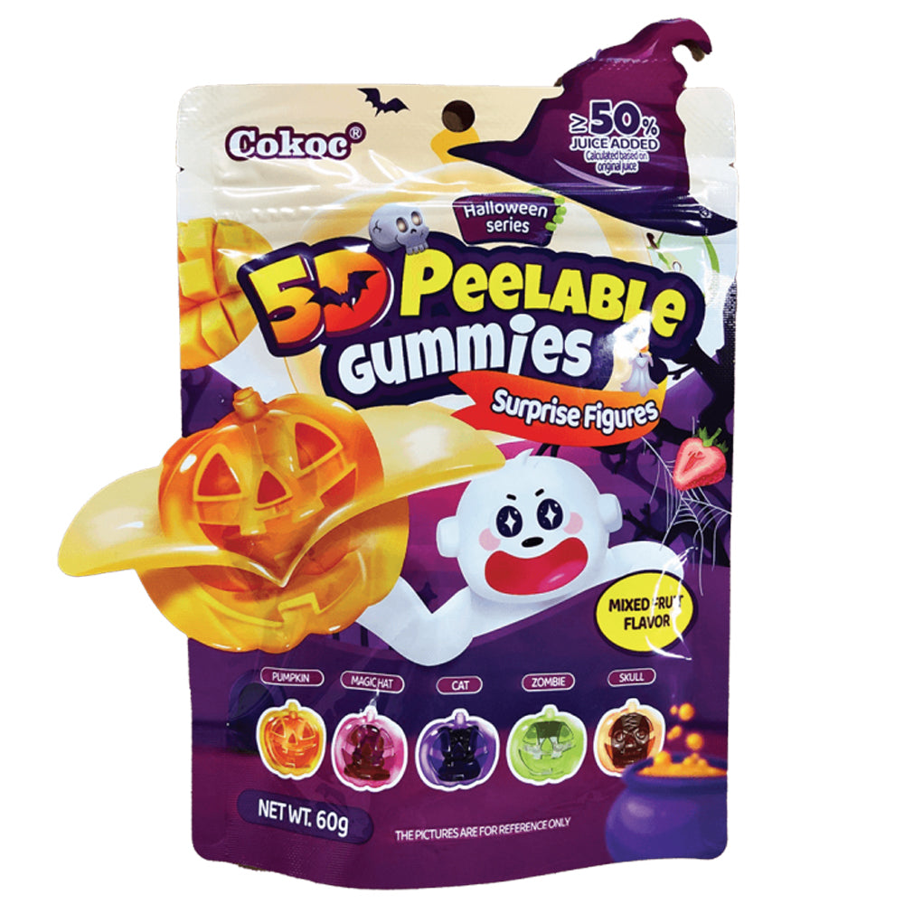 Cokoc 5D Peelable Gummies Surprise Figures Halloween Series 60g