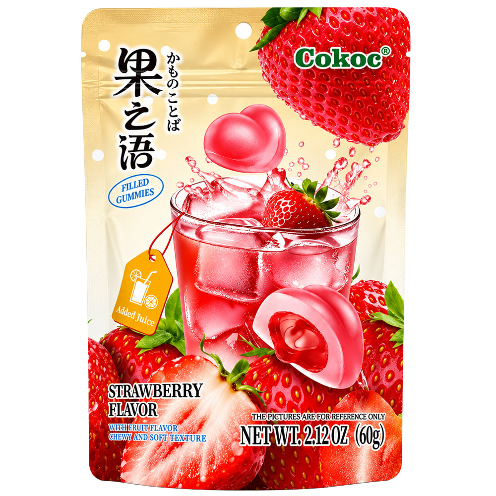 Cokoc Strawberry Flavour Filled Gummies 60g