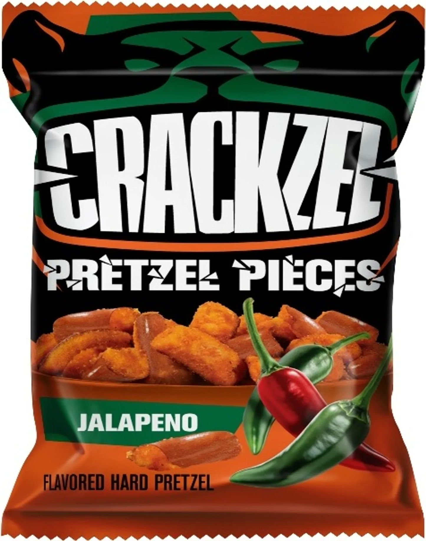 Crackzel Pretzel Pieces Jalapeno 85g