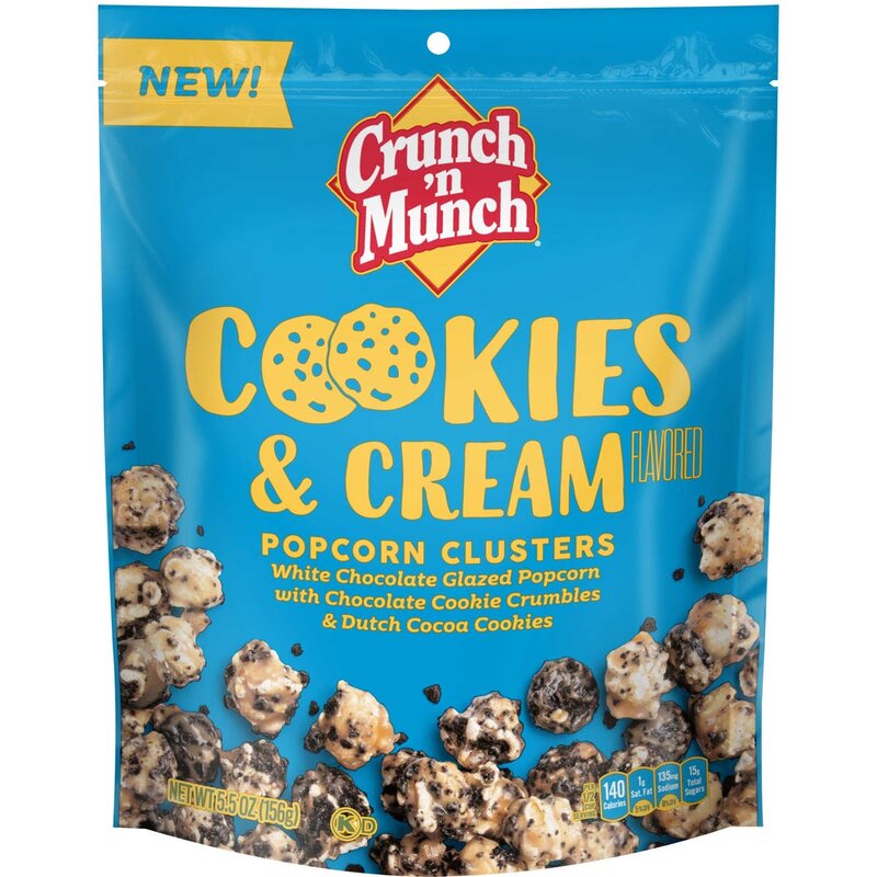 Crunch n Munch Cookie n Cream Popcorn Clusters 156g