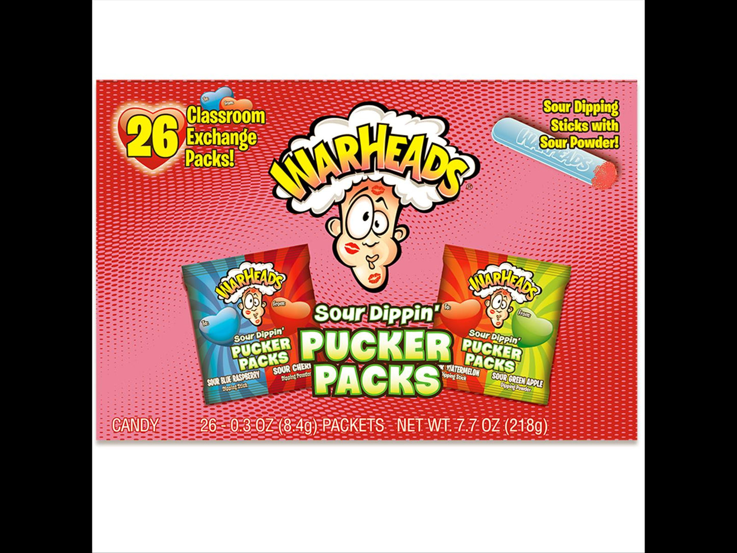 Warheads Two Flavour Combos Sour Dippin' Pucker Packs Gift Box 218g