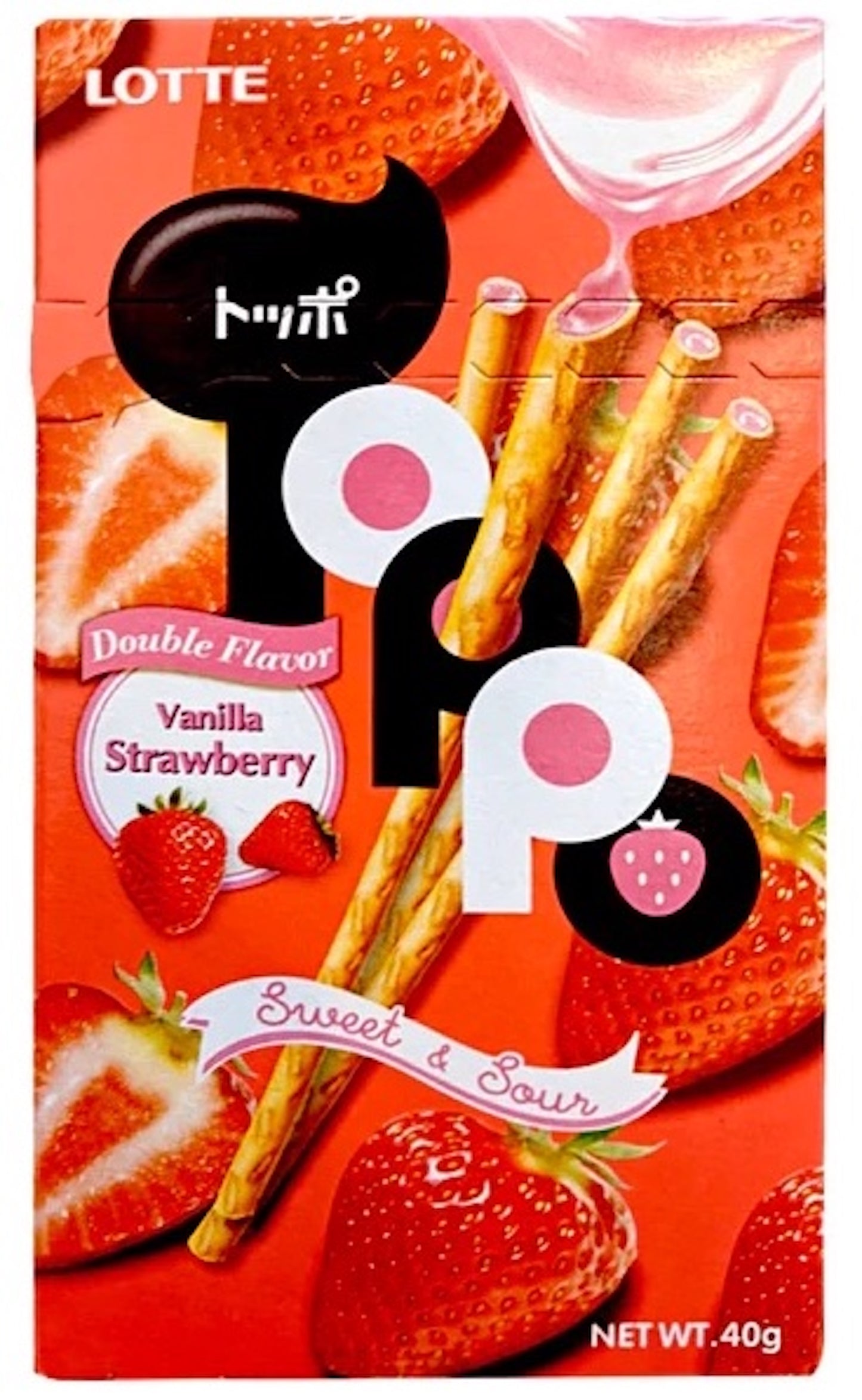 Lotte Toppo Vanilla Strawberry 40g (MHD 19.09.2024)