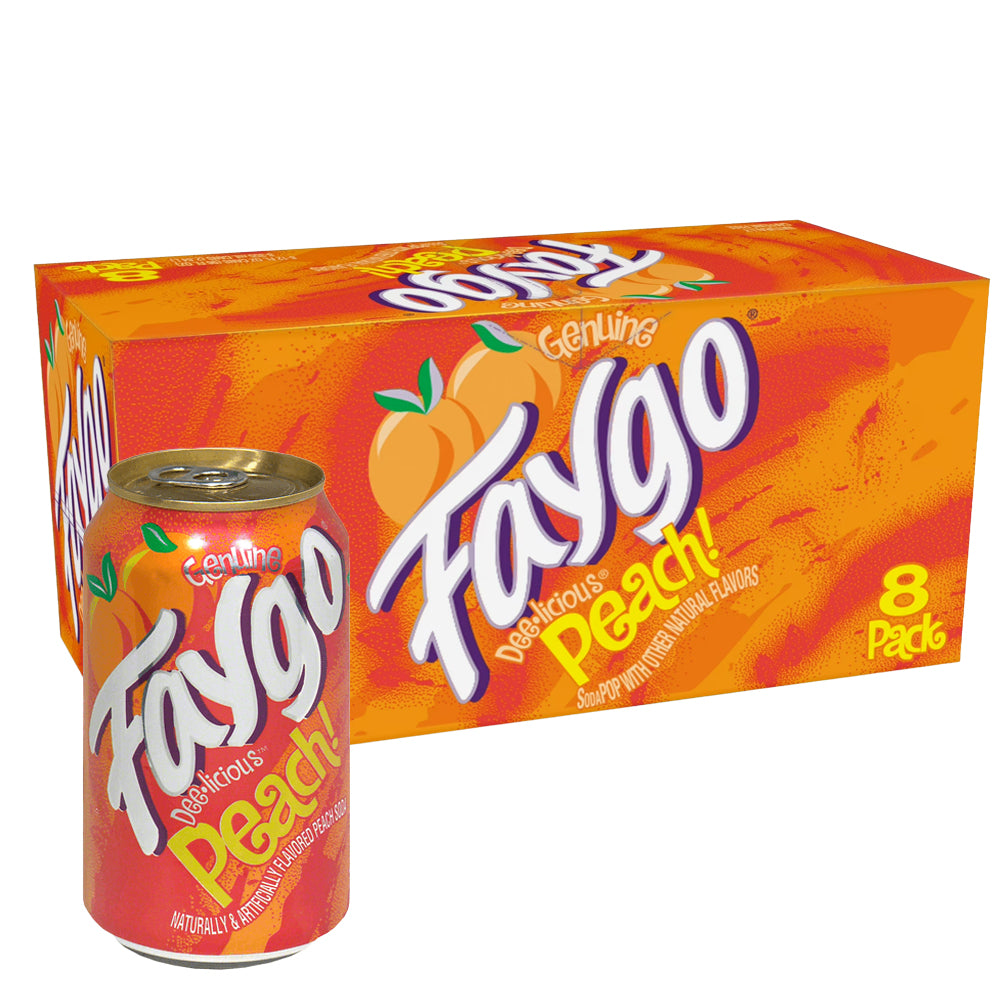 Faygo Peach! 8 x 355ml Vorratspack