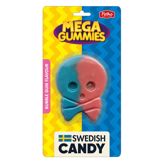 Felko Mega Gummies Swedish Skull – Bubble Gum 120g