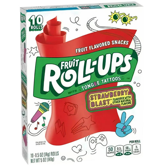 Fruit Roll-Ups Tongue Tattoos Strawberry Blast 141g