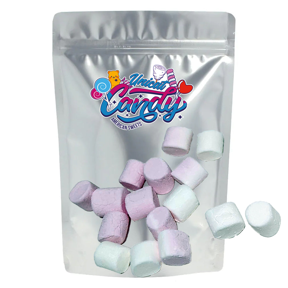 Gefriergetrocknete Mini Marshmallows Weiss-Rosa 30g