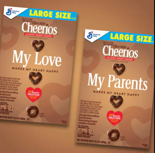 General Mills Cheerios Chocolate Happy Hearts Shape 420g (Limited Edition) (MHD 27.02.2025)