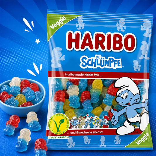 Haribo Die Schlümpfe vegetarisch 20 x 175g Vorratspack