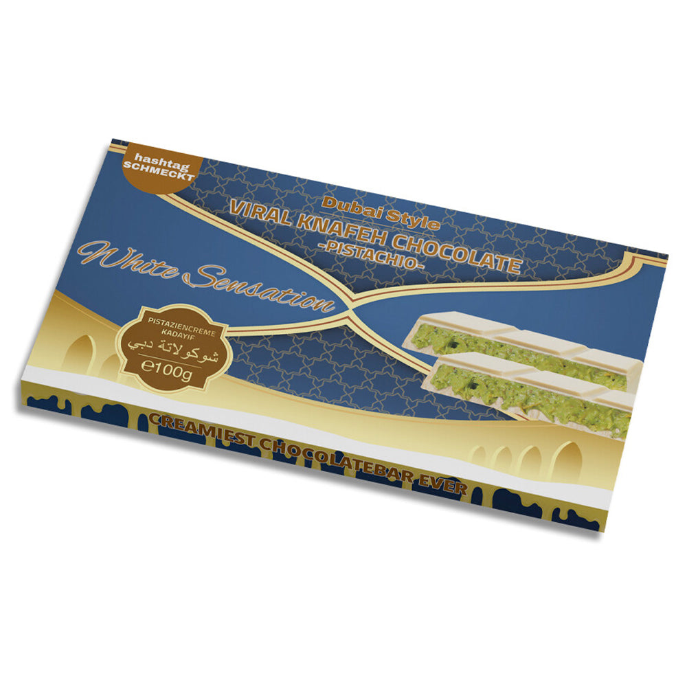Hashtag Schmeckt Dubai Style Schokolade White Sensation Pistachio 100g (Deutschland)