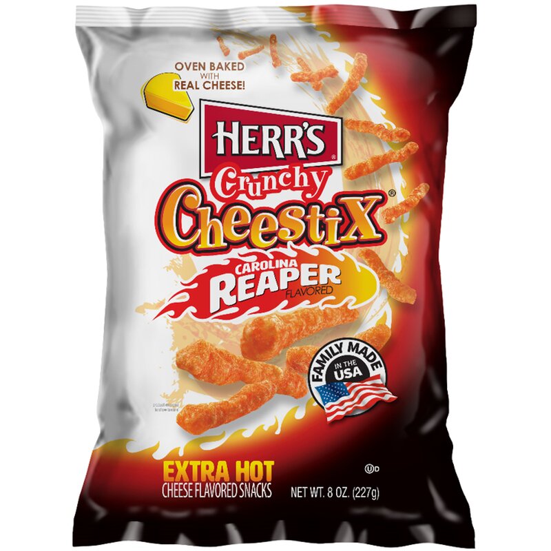 Herr's Crunchy Cheestix Carolina Reaper 227g