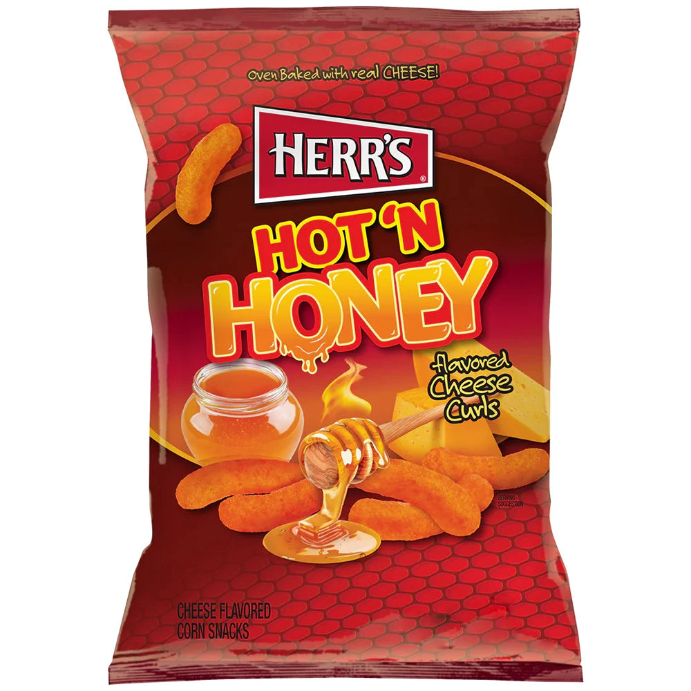 Herr's Hot 'N Honey Cheese Curls 170g (USA)