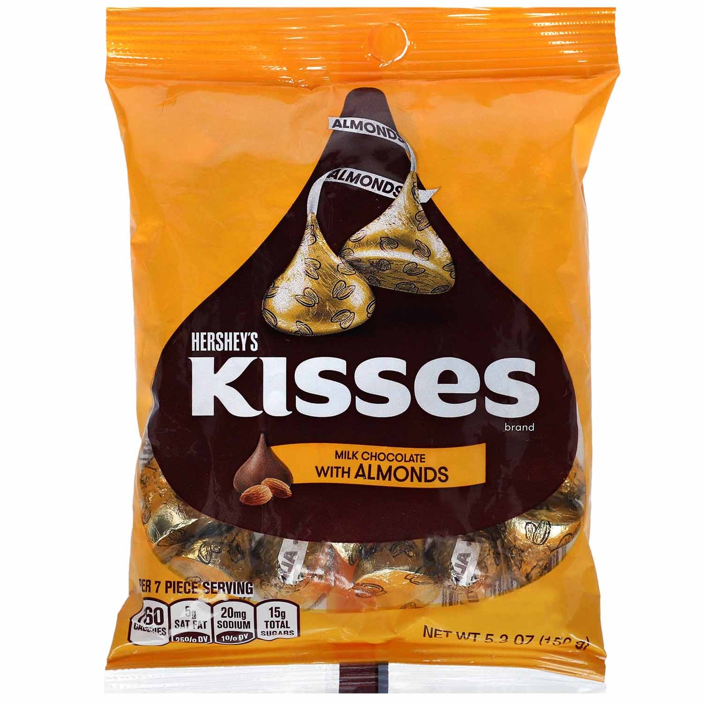 Hershey's Kisses - Milk Chocolate with Almonds 150g
