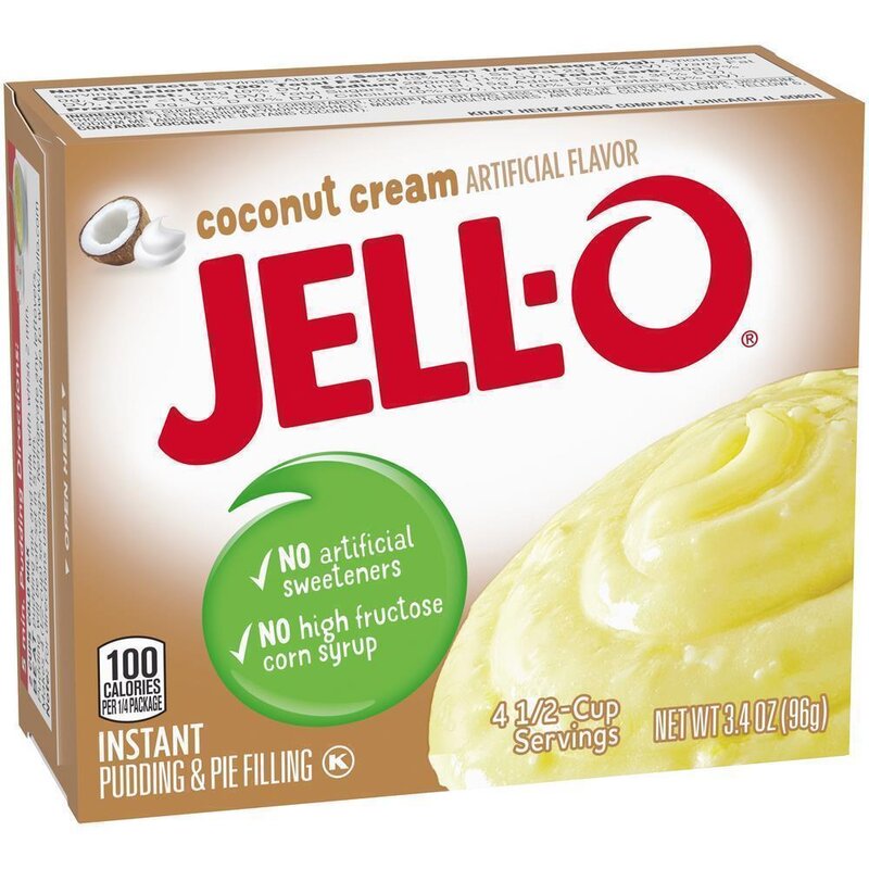 Jell-O Coconut Cream Instant Pudding & Pie Filling 96g