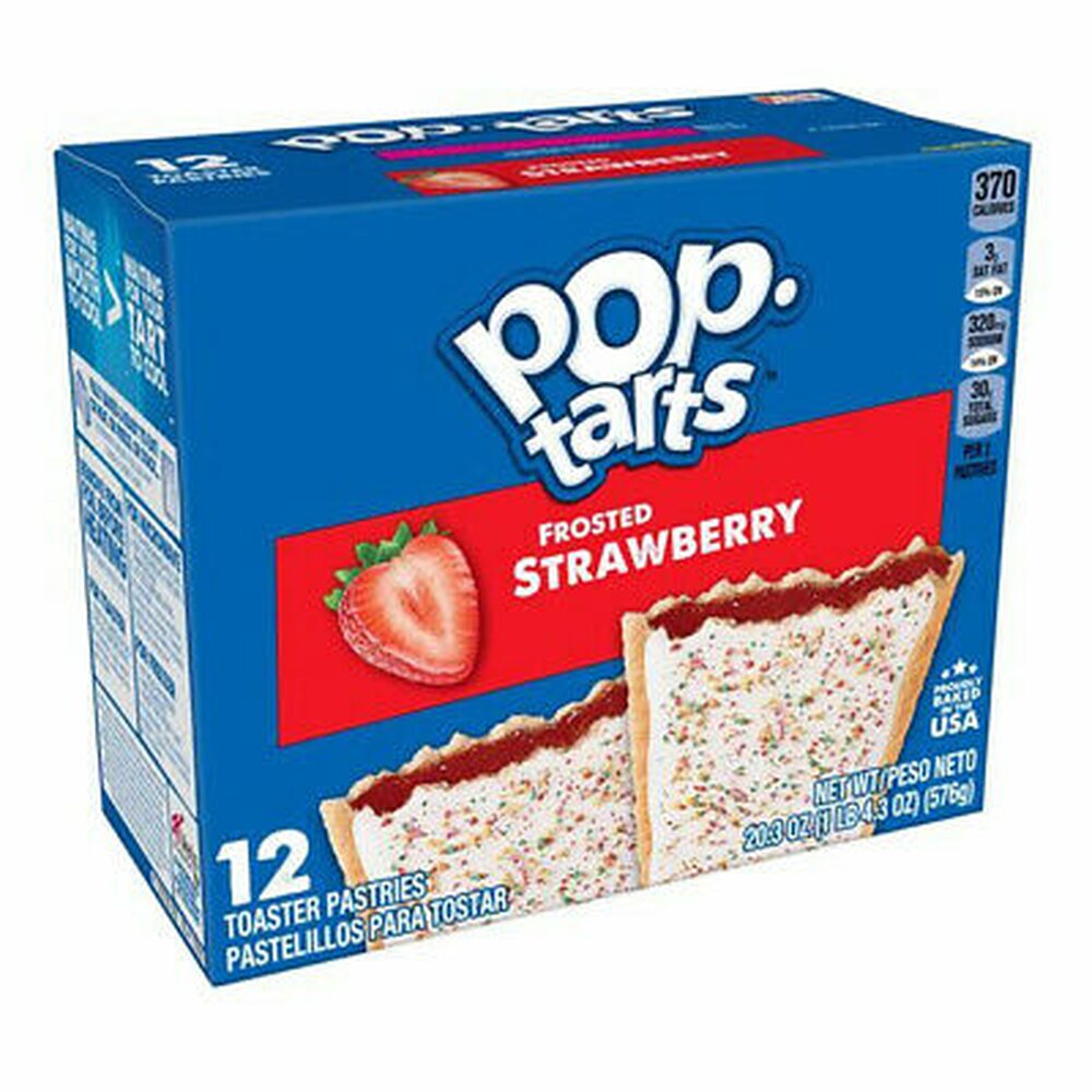 Kellogg's Pop-Tarts Frosted Strawberry - 12 Stück - 576g
