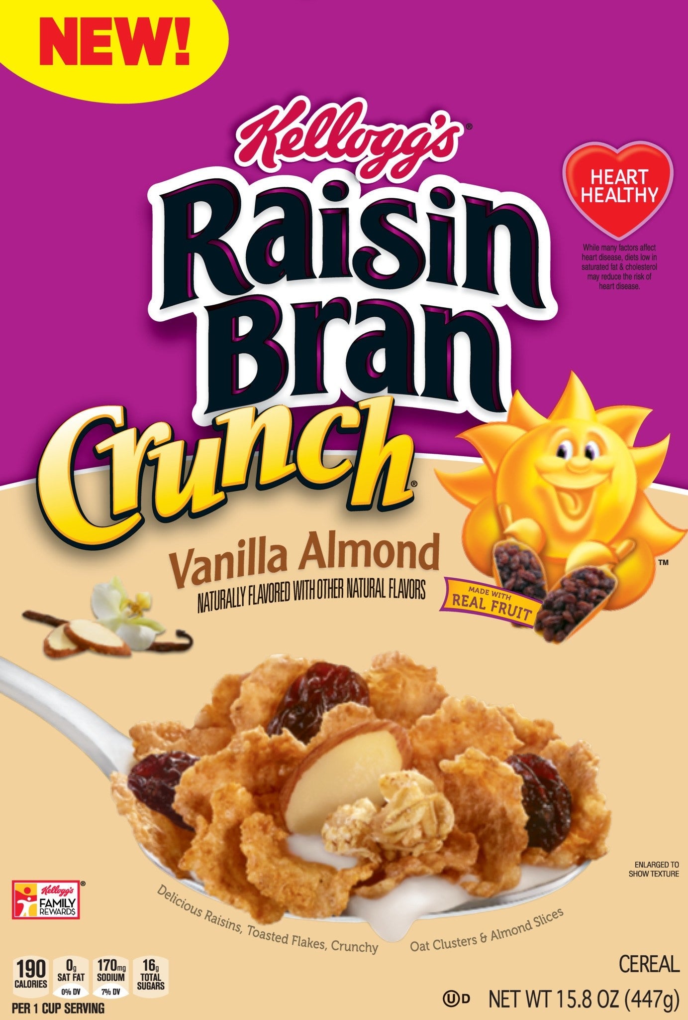 Kellogg's Raisin Bran Crunch Cereal 447g