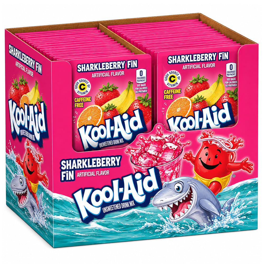 Kool Aid Unsweetened Drink Mix Sharkleberry Fin 48 x 4,6g Vorratspack