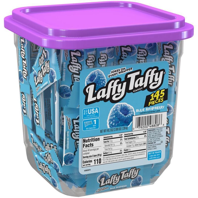 Laffy Taffy Blue Raspberry 145 Pieces Box 1,4kg