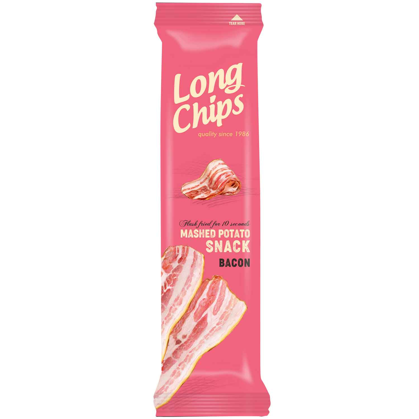 Long Chips Mashed Potato Snack Bacon 75g